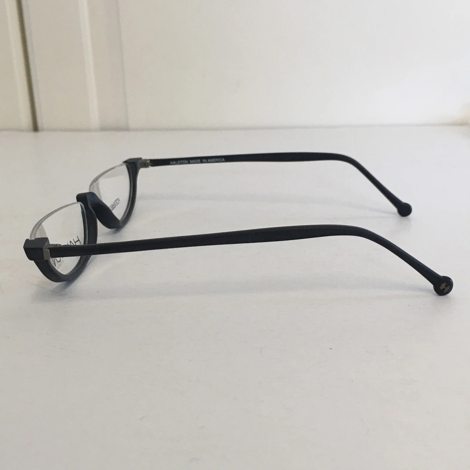 Halston H45 Coal Bottom Half Rim Eyewear Frames Glasses Eyeglass Womens Vintage 3