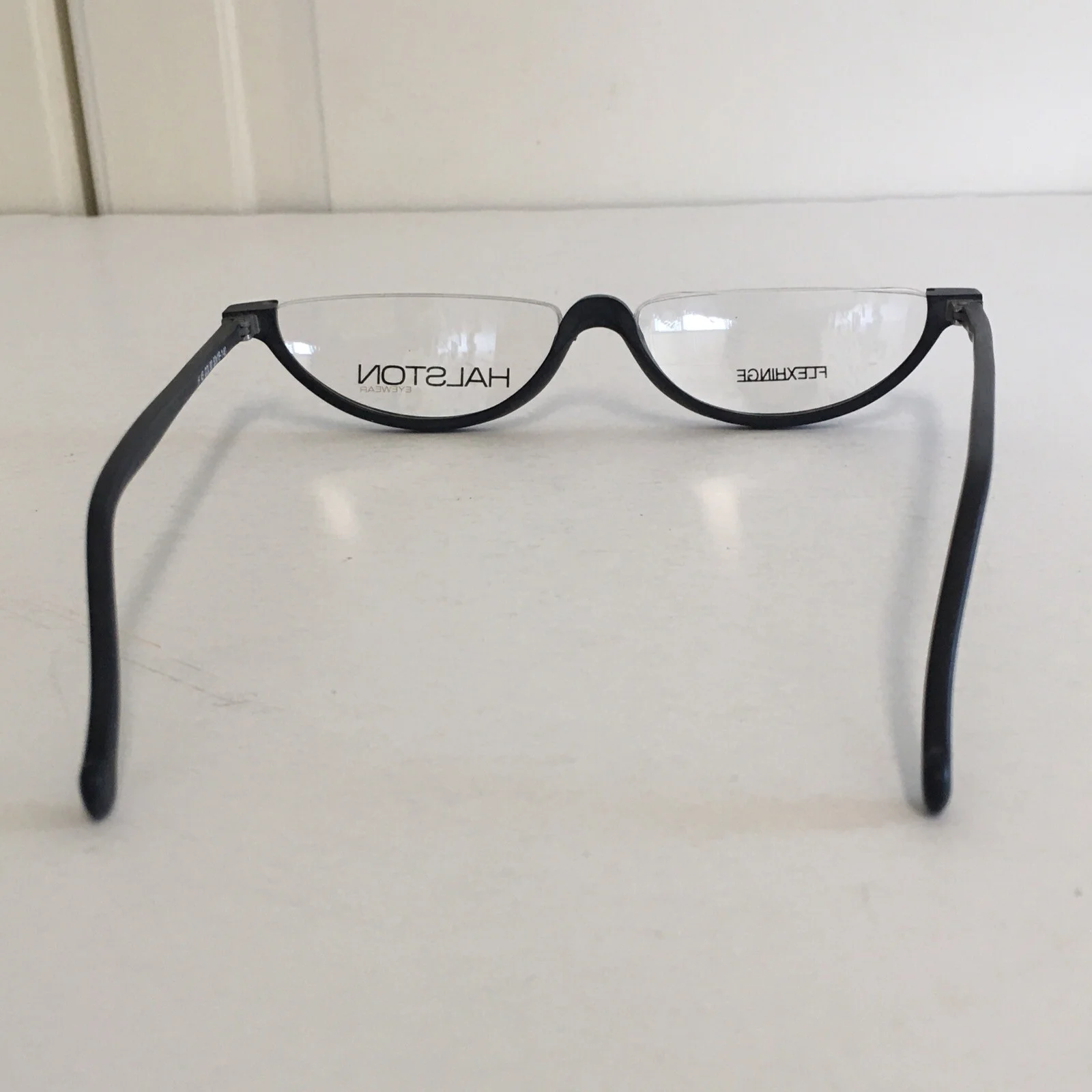Halston H45 Coal Bottom Half Rim Eyewear Frames Glasses Eyeglass Womens Vintage 4