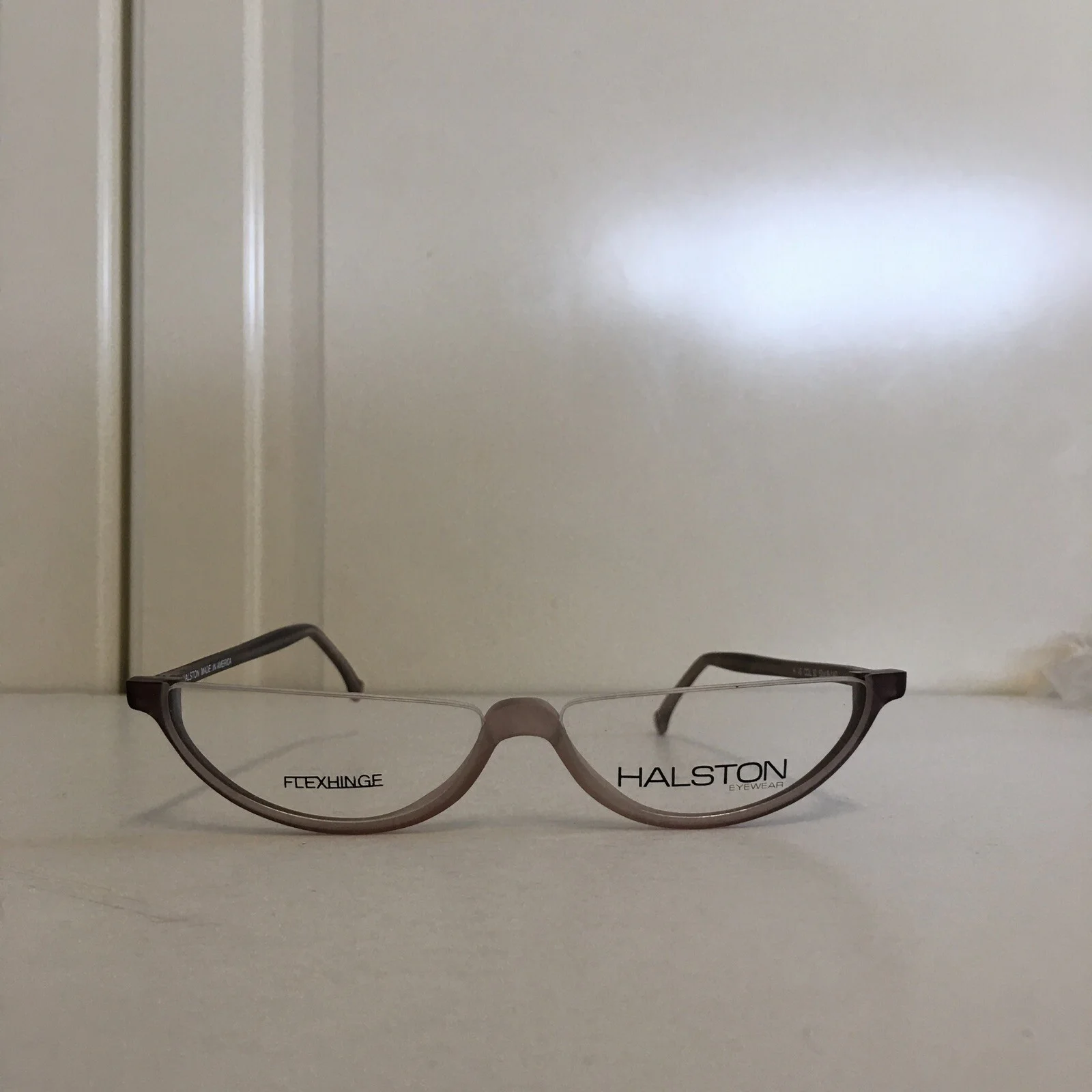 Halston H45 Tea Rose Half Rim Eyewear Frames Glasses Eyeglass Womens Vintage 2