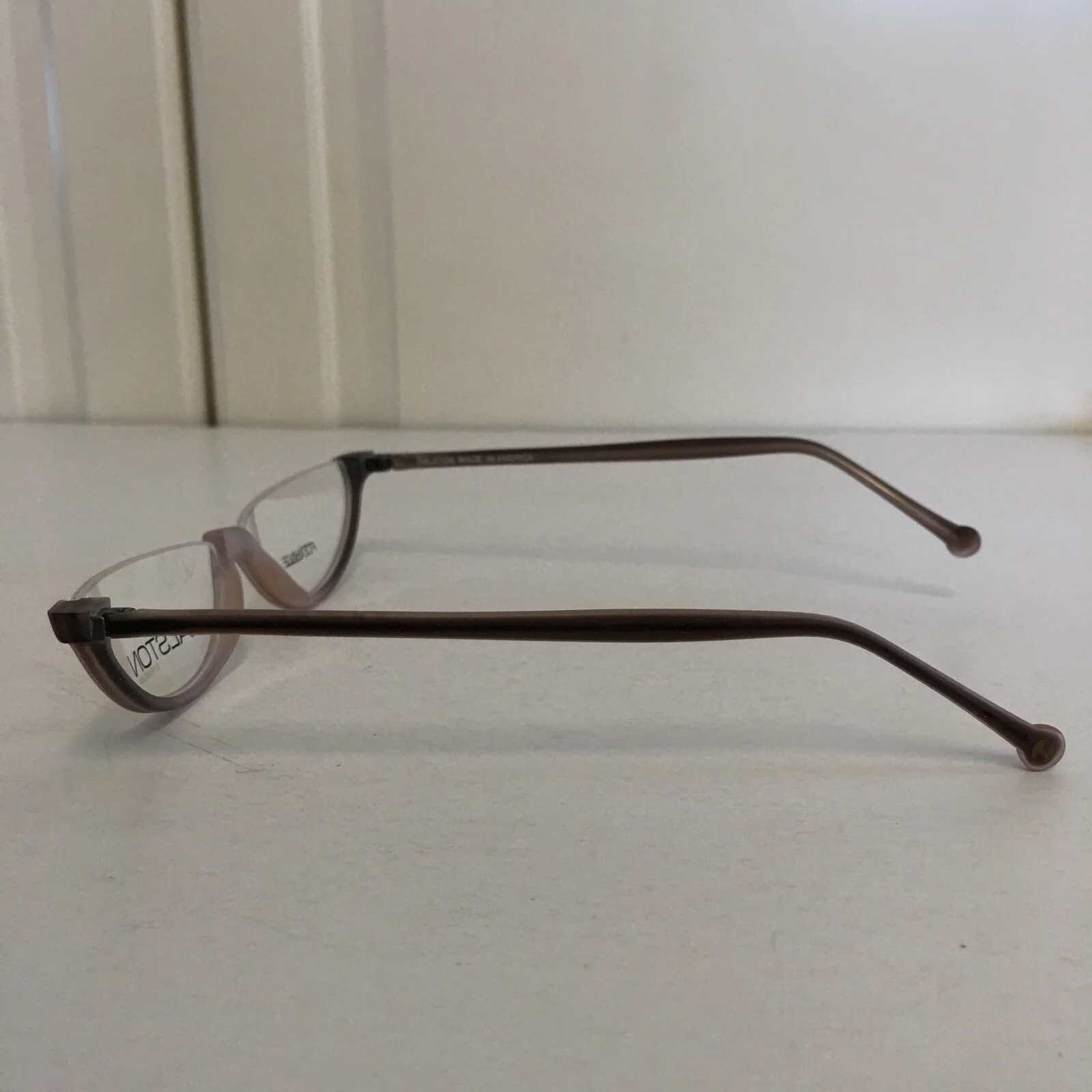 Halston H45 Tea Rose Half Rim Eyewear Frames Glasses Eyeglass Womens Vintage 3