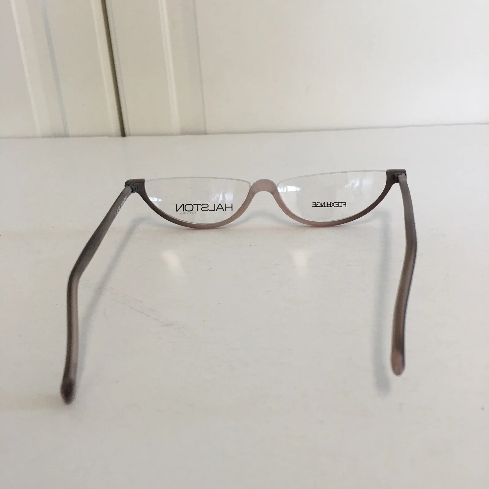 Halston H45 Tea Rose Half Rim Eyewear Frames Glasses Eyeglass Womens Vintage 4