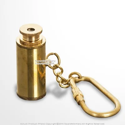 Handmade Brass Miniature Telescope Eyeglass Keychain 2