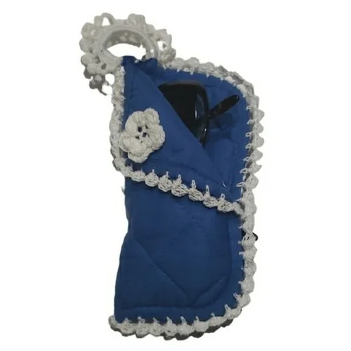 Handmade Crocheted Potholder Flower Eyeglass Case