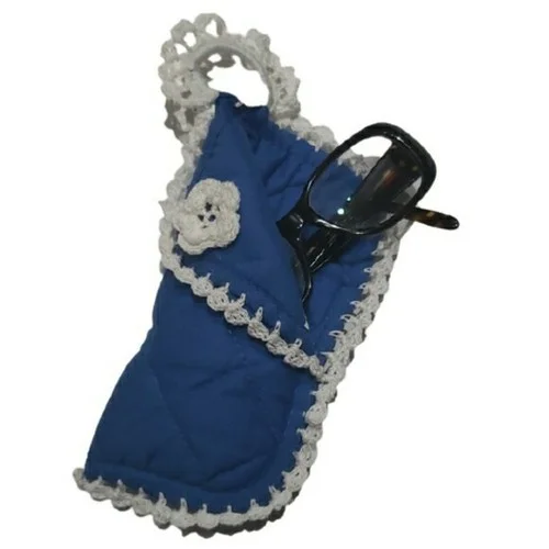 Handmade Crocheted Potholder Flower Eyeglass Case 4
