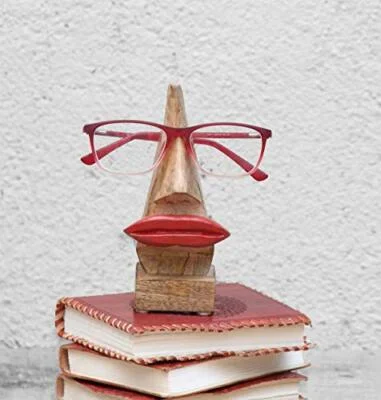 Handmade Nose Shaped Wooden Eyeglass Spectacle Display Stand Holder 2
