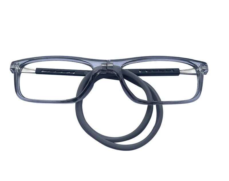 Hanging Folding Magnetic Reading Eye Glasses 1.50 Front Click Connect Neck 1 NEW 2