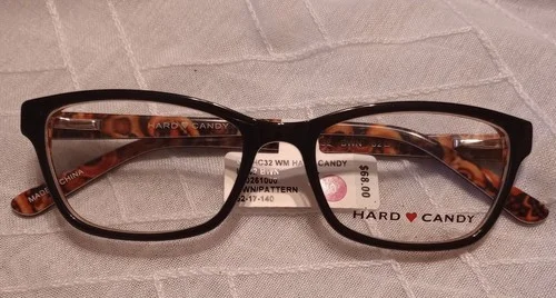 Hard Candy Eyeglass Frames Brown HC32 550261000 52-17-140 NWT $68 MSRP