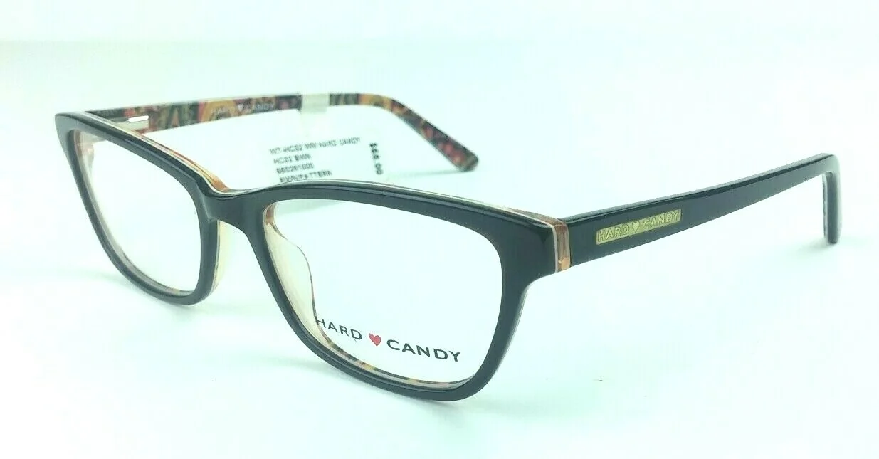 Hard Candy Eyeglass Frames Brown Pattern HC32 550261000