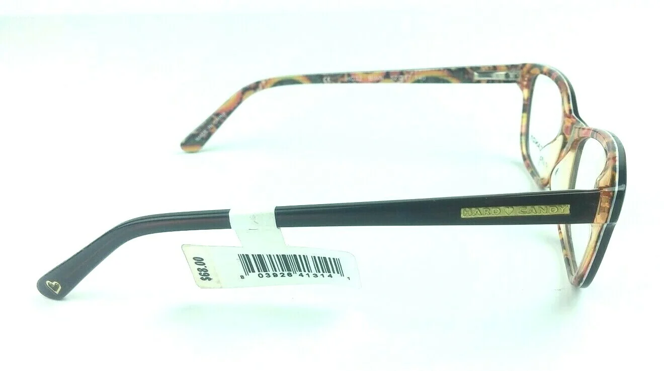 Hard Candy Eyeglass Frames Brown Pattern HC32 550261000 4