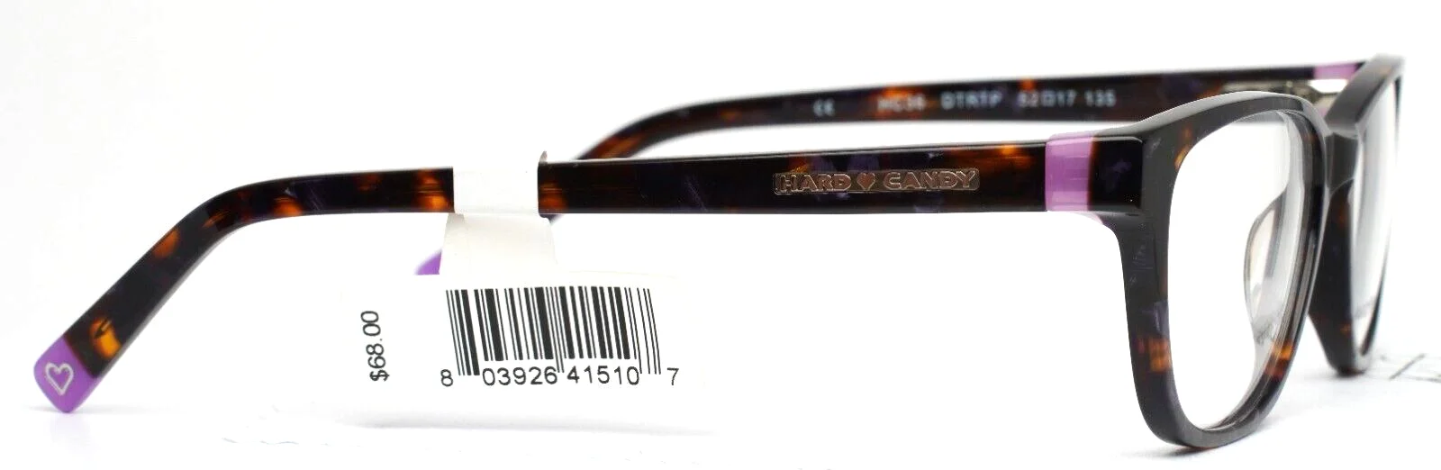 HARD CANDY HC36 DTRTP Dark Tortoise Purple Womens Cat Eye Eyeglasses 52-17-135 4