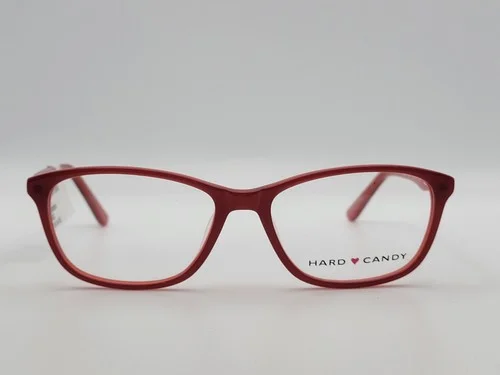 Hard Candy HC39 SWomens Red Cateye Eyeglass Frames 53-16-135 2