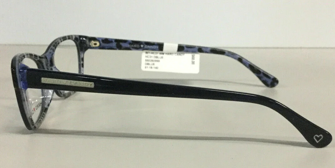 Hard Candy Womens eyeglass frames, HC31 DBLUE Dark Blue/Pattern 51-18-140 4