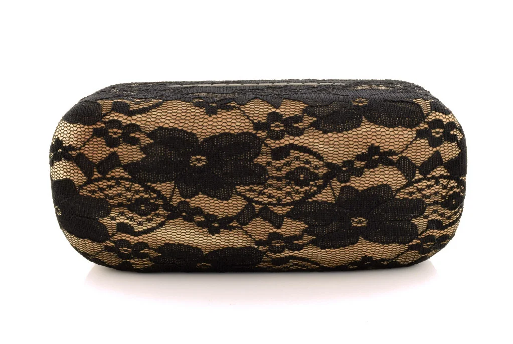 Hard Case Protective Cover Box Sunglasses Eyeglasses Floral Lace Covered Women. 2