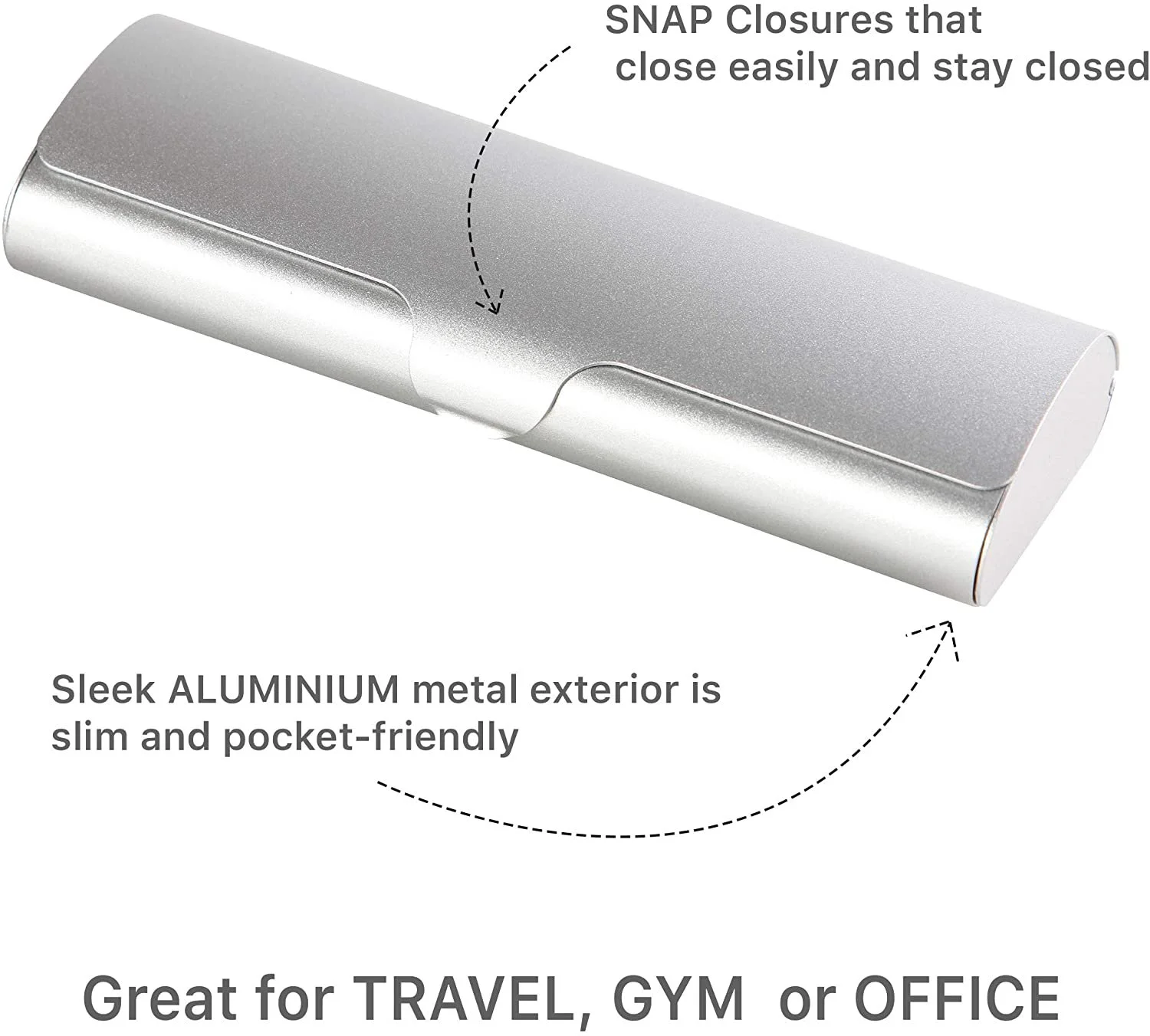 Hard Shell Eyeglass Case For Small To Medium Frames, Tailored And Padded Faux...