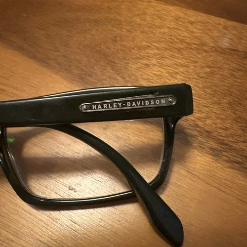 Harley Davidson Eyeglass Frames Only Brown Unisex Rectangular Frame 4