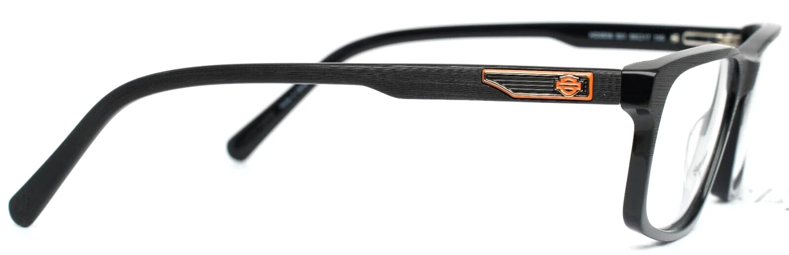 HARLEY DAVIDSON HD0858 001 Black Mens Rectangle Full Rim Eyeglasses 59-17-150 4