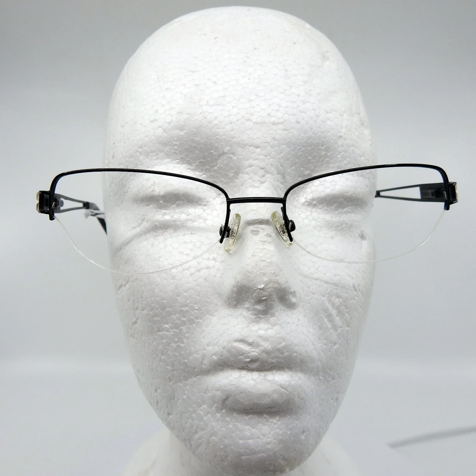 Harley Davidson HD519 Eyeglasses Frames 53/18/135 Semi Rimless Brown Rhinestones 1