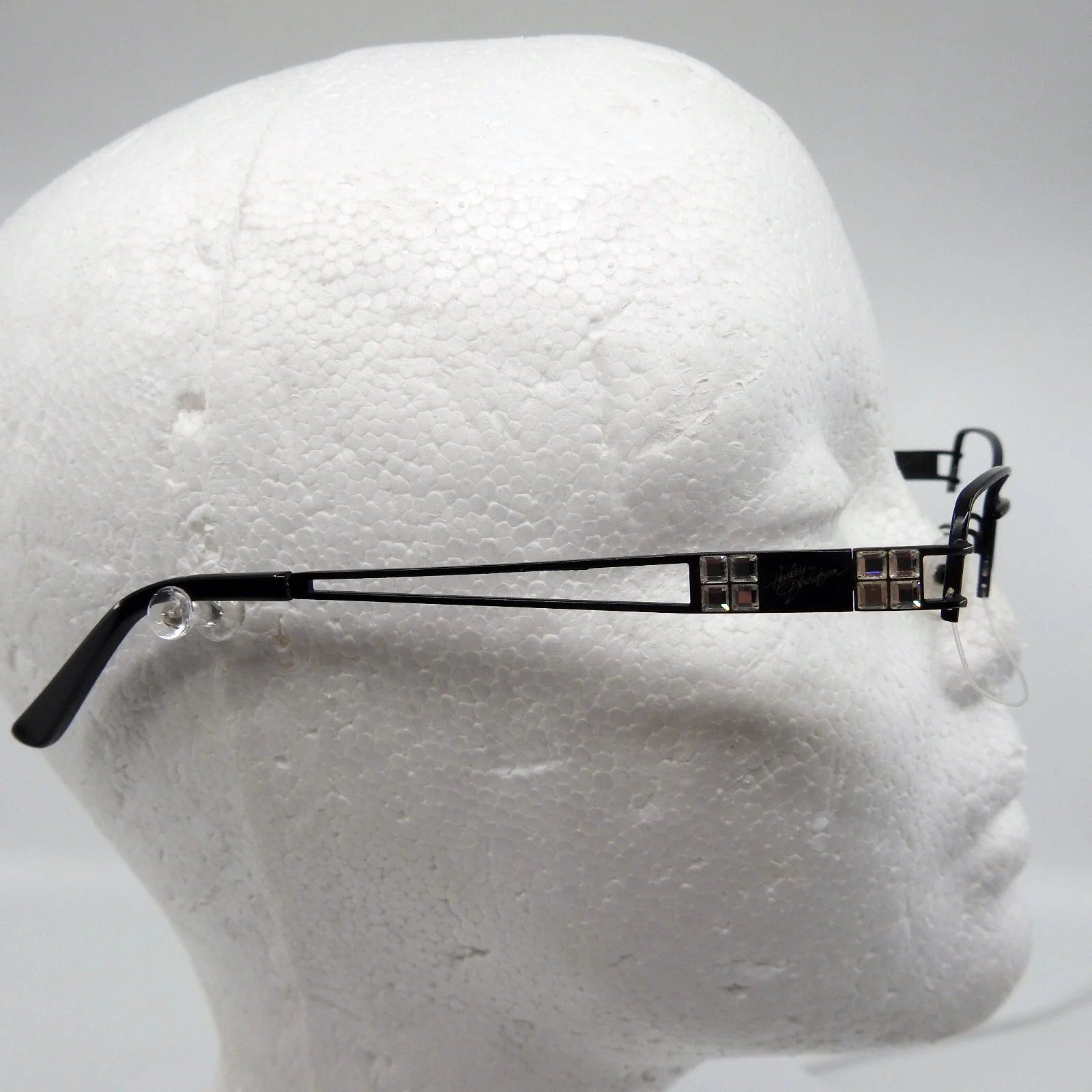 Harley Davidson HD519 Eyeglasses Frames 53/18/135 Semi Rimless Brown Rhinestones 3
