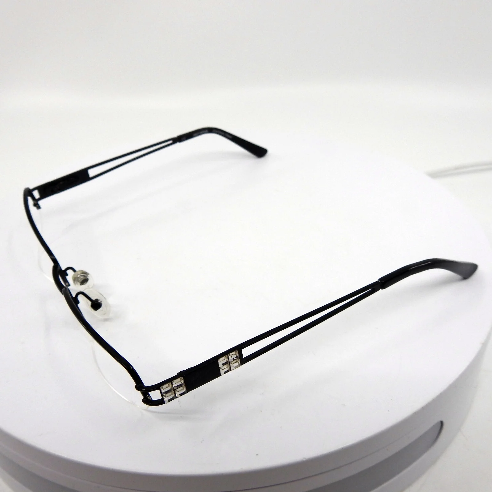 Harley Davidson HD519 Eyeglasses Frames 53/18/135 Semi Rimless Brown Rhinestones 4