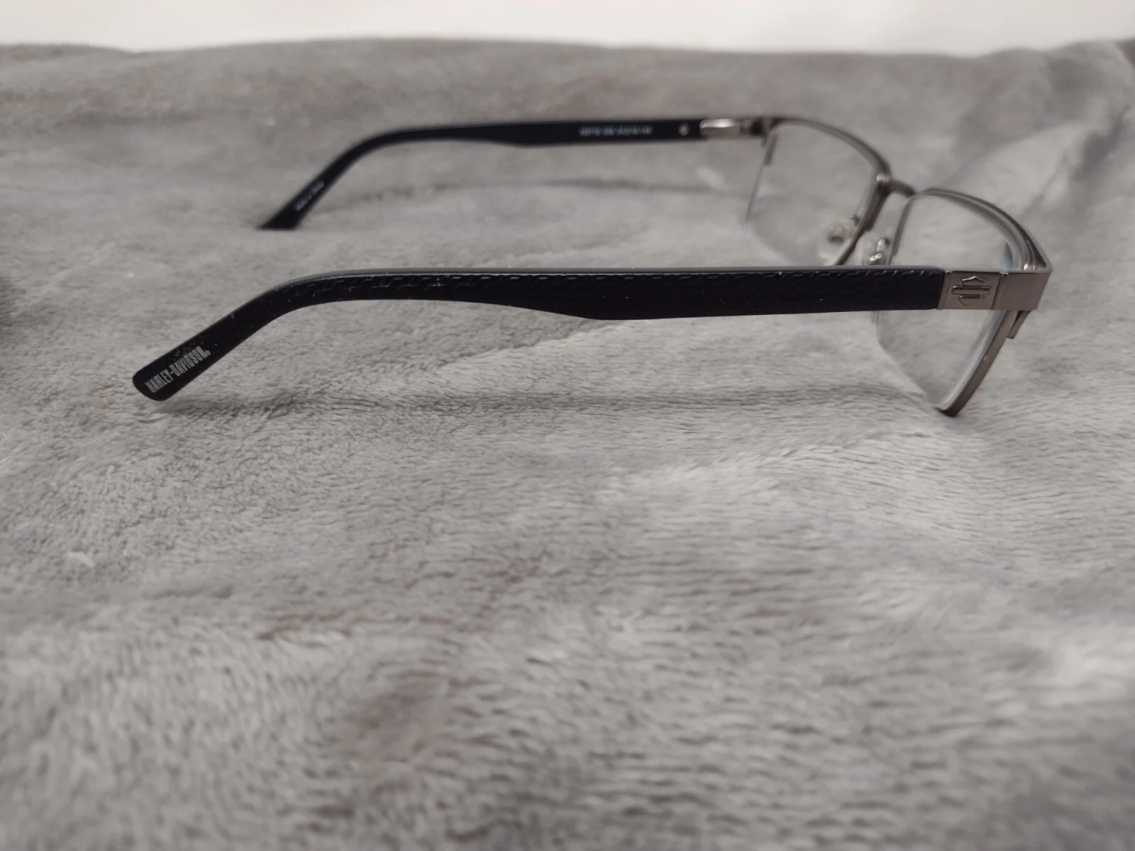 Harley Davidson HD716 Black Rectangle Men Full Rim 54 16-145 Eyeglasses Frames 2
