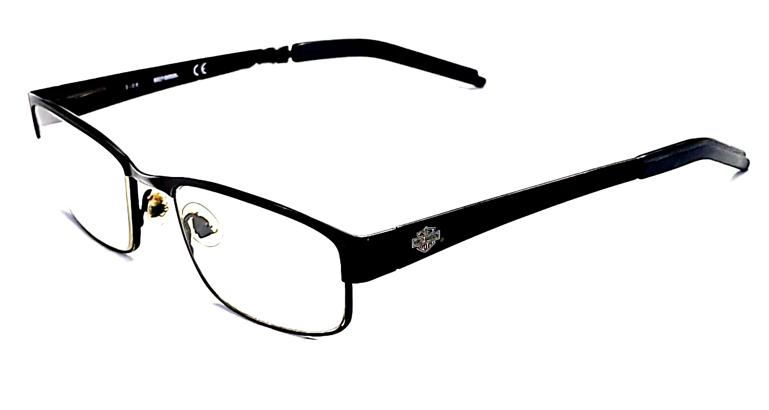 Harley Davidson HD721 Black Metal Rectangle Eyeglasses Frames 53-18 140 3