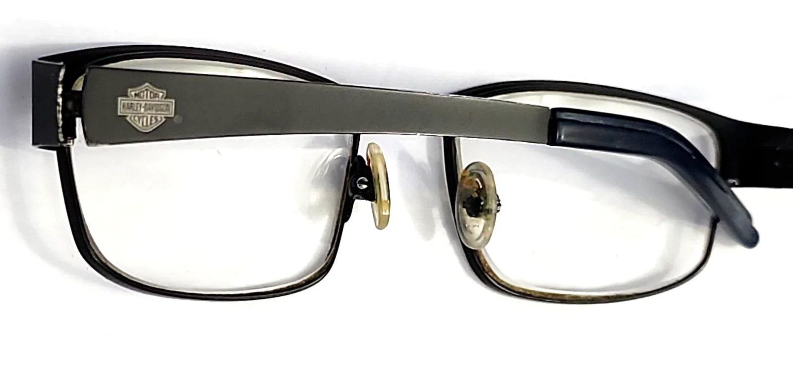 Harley Davidson HD721 Black Metal Rectangle Eyeglasses Frames 53-18 140 4