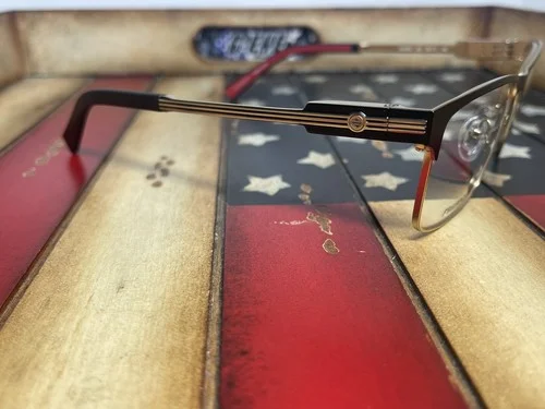 HARLEY DAVIDSON HD9009 005 Black Gold Eyeglasses 55mm Option to Add RX 3