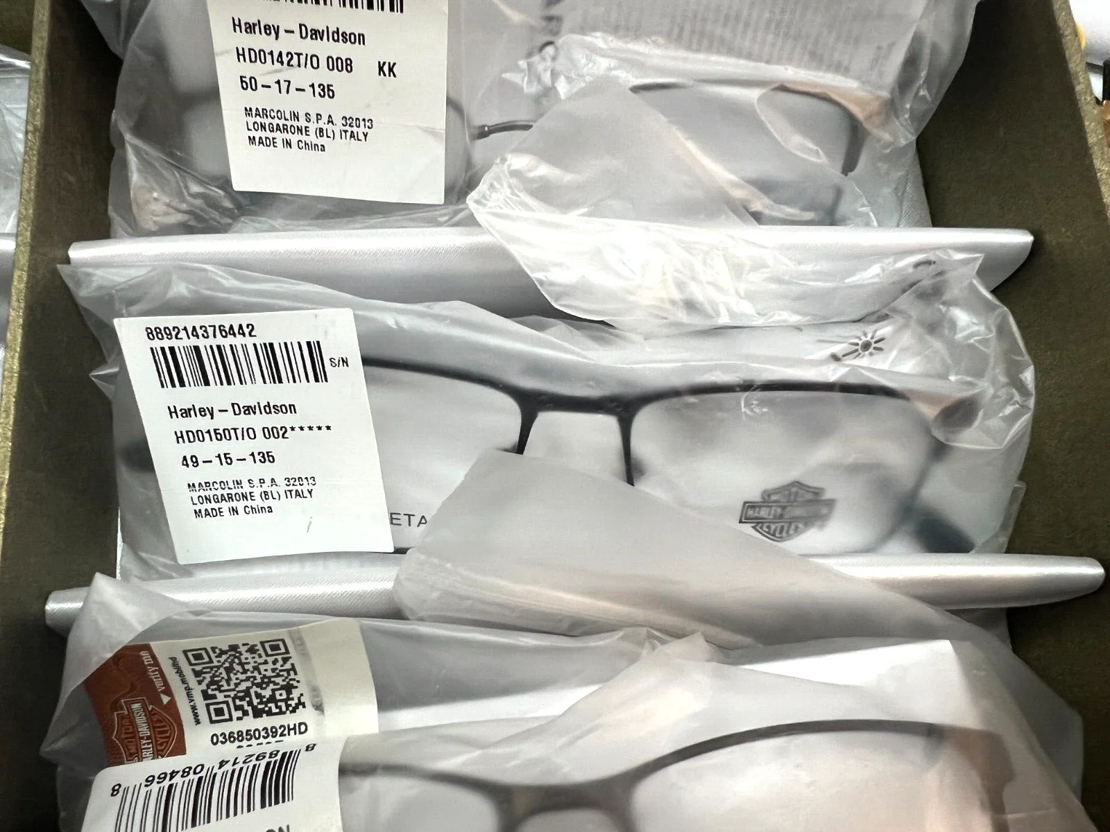 HARLEY DAVIDSON KIDS WHOLESALE LOT 8 OPTICAL Eyeglasses frames Black Gun UNISEX 4