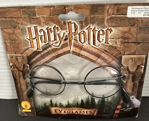 Harry Potter Novelty Eyeglasses . Round Frames Party Costume Accessory . New A/1