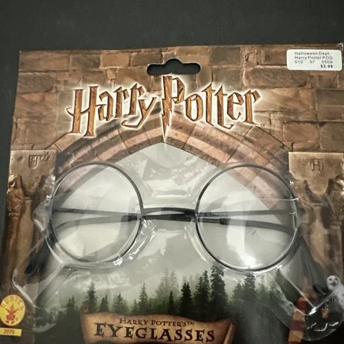 Harry Potter Novelty Eyeglasses . Round Frames Party Costume Accessory . New A/1 2