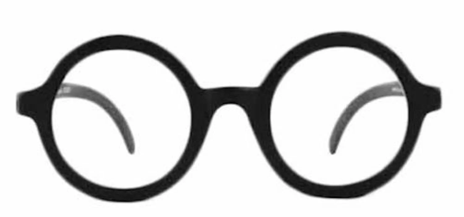 Harry Potter Round Eye Glasses Nerd Black Nerdy Geek Costume Accessory Brainy 3