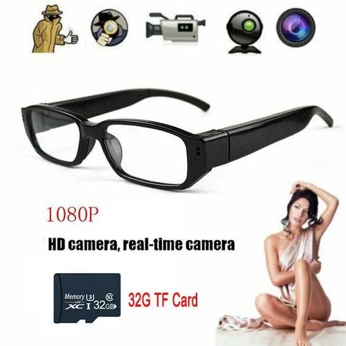 HD 1080P Digital Mini Camera Glasses Audio Video Recorder Camera 32GB Cam