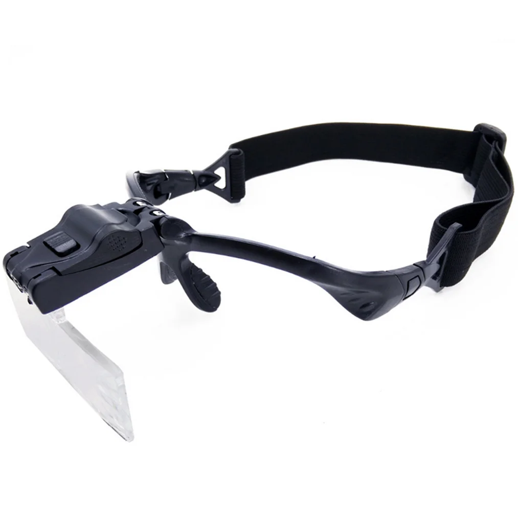 Head Magnifier LED Glasses Bright Light Loupe Hands free for Jeweler, Lab, Craft 2