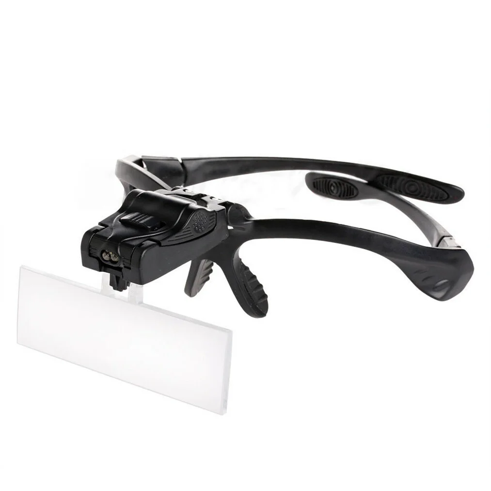Headband Magnifier LED Light Magnifying Glasses Jeweler Dental Binocular Loupes 4