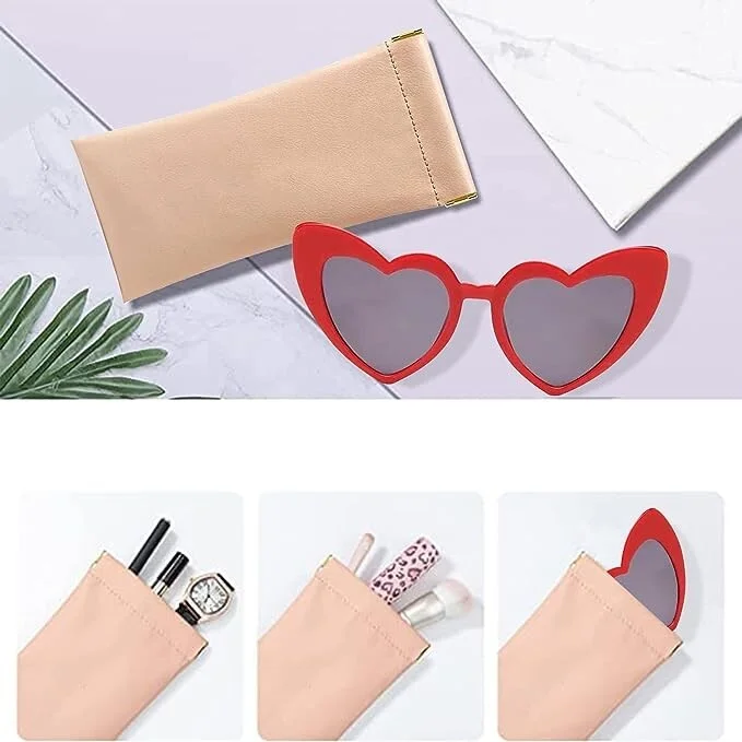 Heart Shaped Sunglasses for Women,Trendy Love Eyeglasses,Retro Sunglasses With P 4