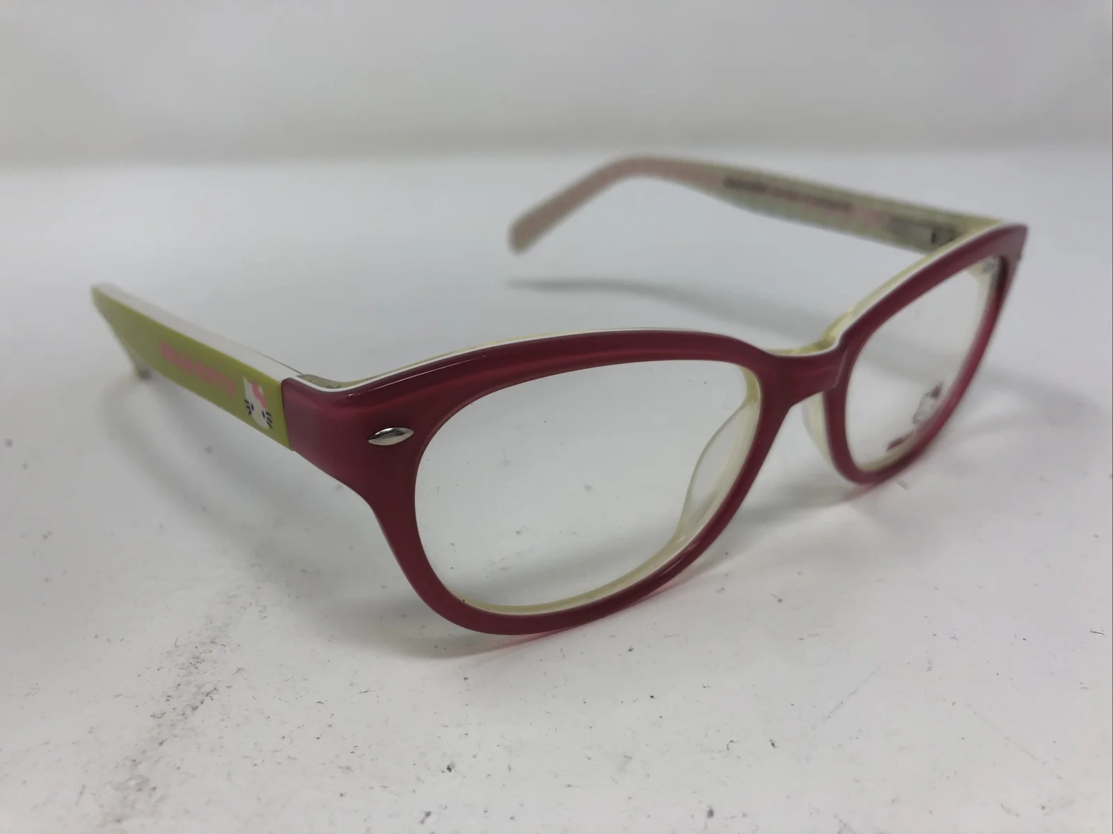 Hello Kitty Eyeglasses Frames HK 229-3 Pink Green 50-16-130 O240 3
