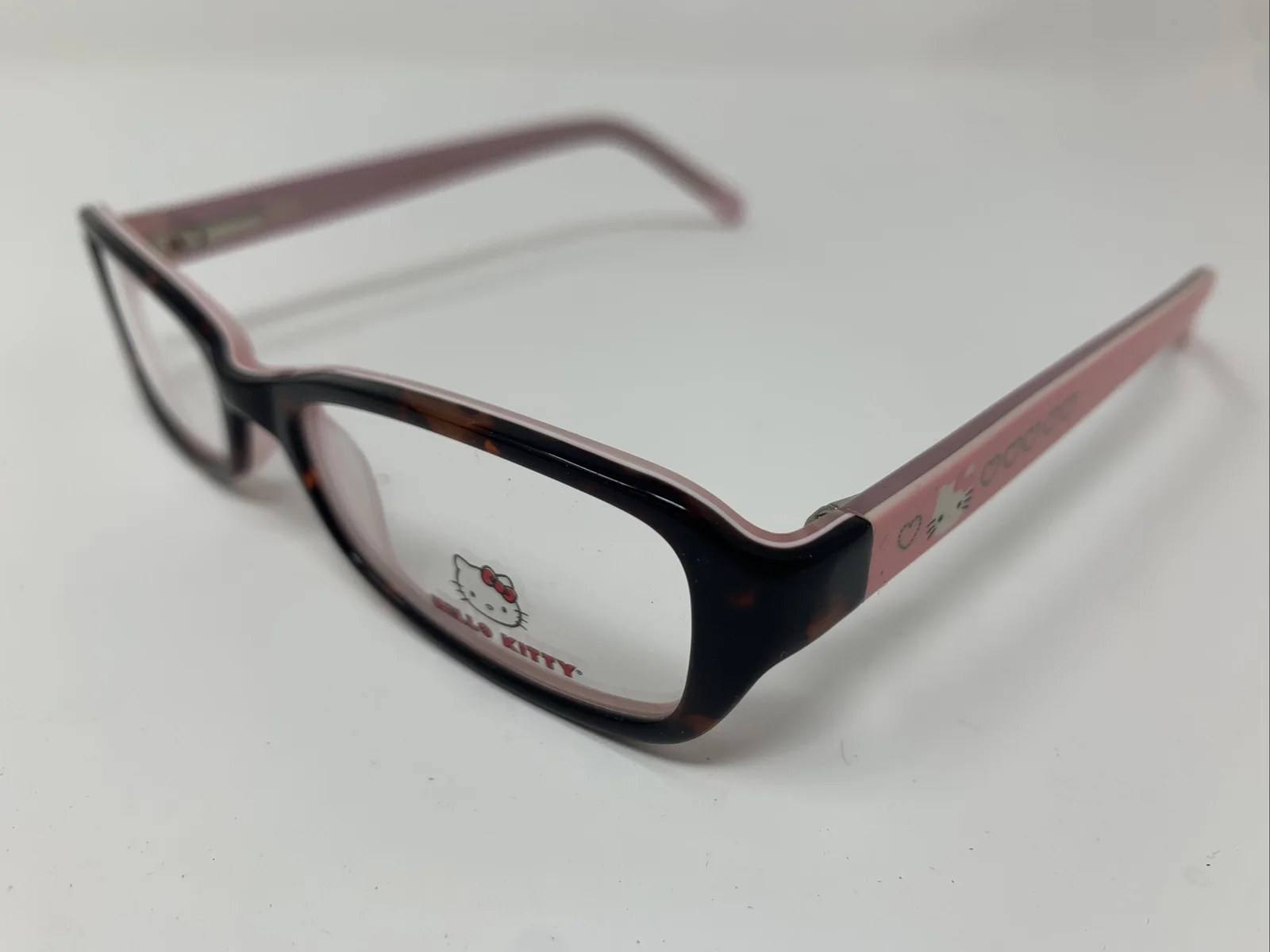 Hello Kitty Eyeglasses Frames HK222-1 48-16-130 Kids Pink H346 2