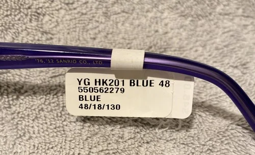Hello Kitty HK 201 Blue Eyeglass Frames 2