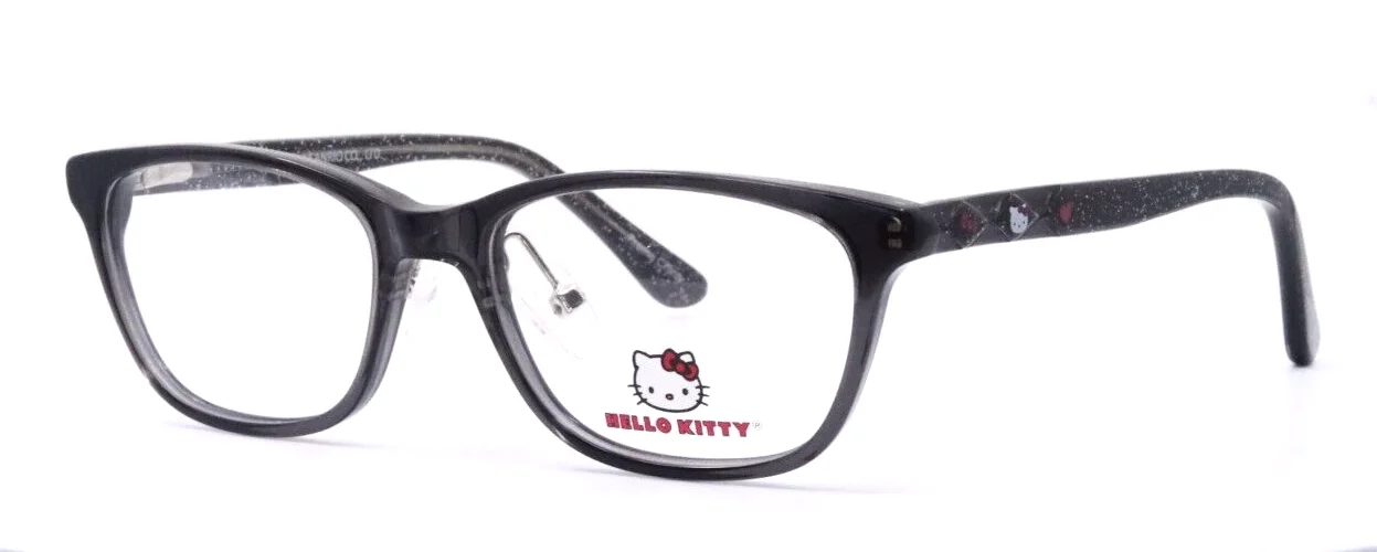HELLO KITTY HK300-3 Gray Girls Kids Cat Eye Full Rim Eyeglasses 48-16-125 B:32