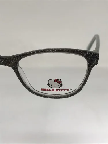 HELLO KITTY HK304-3 NOS Gray/Green Crystal Girls Eyeglasses Frame 47-16-125 4