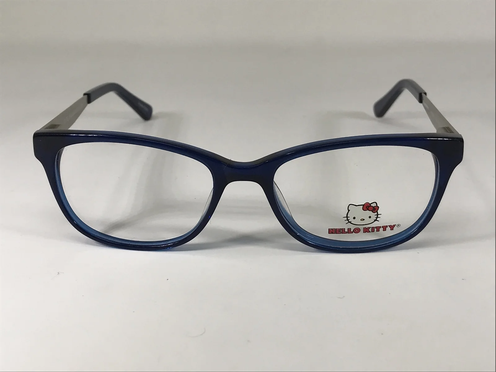 HELLO KITTY HK309-3 NOS Girls Youth Navy Blue Crystal Eyeglasses Frame 45-15-135 3