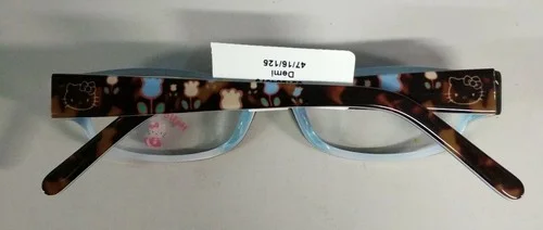 Hello Kitty Youth Eyeglass Frames HK22547-1 Blue Flower Demi 2