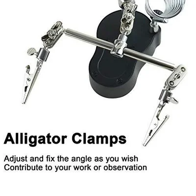 Helping Hands Magnifying Glass With Soldering Station With Led Light And 3.5x 12 2
