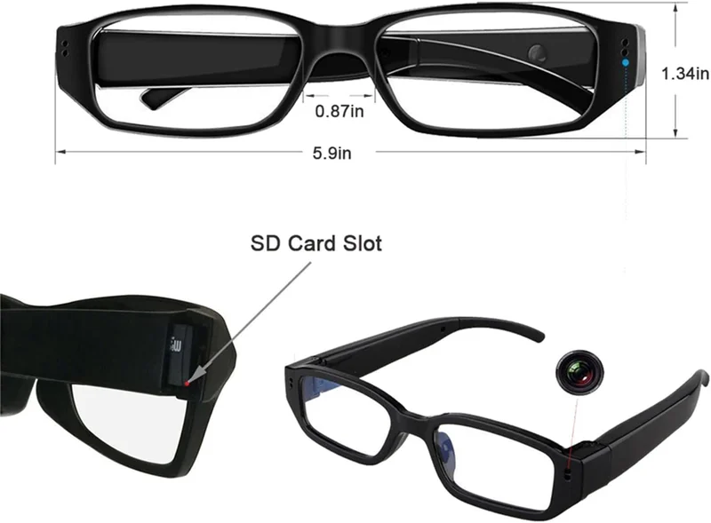 Hidden Camera Eyeglasses HD 1080P Portable Spy Camera 32GB 30 FPS Video Recorder 4