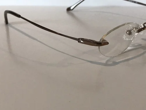 Hikari Eyeglass Frame HAKARI 12 Color Wheat Size 46-18-135 Rimless 3
