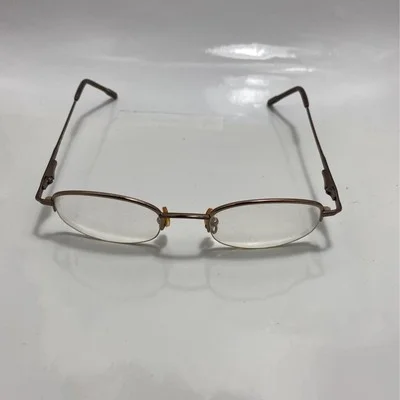 Hikari Mens Half Rim Oval Eyeglasses Metallic 2 Nose Pads 47[] 20- 135