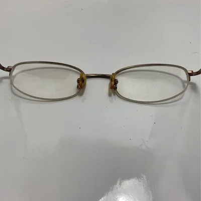 Hikari Mens Half Rim Oval Eyeglasses Metallic 2 Nose Pads 47[] 20- 135 4