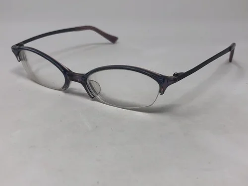 HIKARI MOD.10 Eyeglasses Frame Womens Half Rimless 48-16-140 Blue Crystal R462
