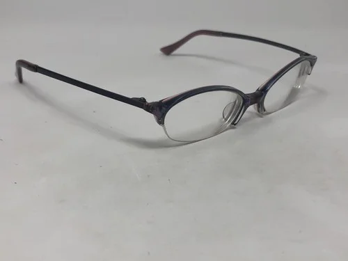 HIKARI MOD.10 Eyeglasses Frame Womens Half Rimless 48-16-140 Blue Crystal R462 3
