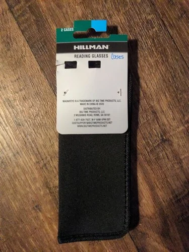Hillman Soft Eyeglass Case 2 pack-BLACK neoprene *New*